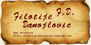 Filotije Danojlović vizit kartica
